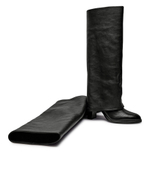 Кожаные сапоги казаки на каблуке See By Chlo\u00e9 - черный(SB43061A 20071)