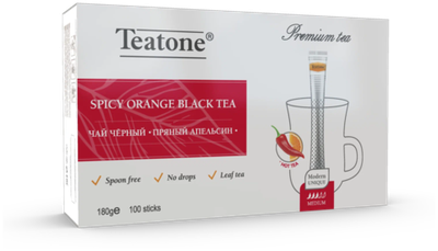 Чай черный острый апельсин в стиках Teatone