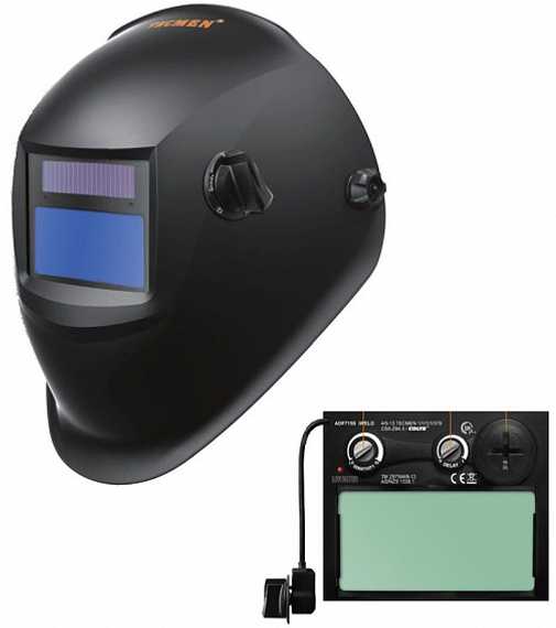 Маска сварщика Tecmen ADF - 715S 9-13 TM15 чёрная