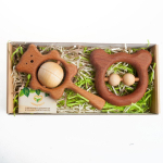 Подарочный набор деревянных погремушек Братец - медвежонок Леснушки