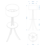 Торшер со столиком "Adora"
