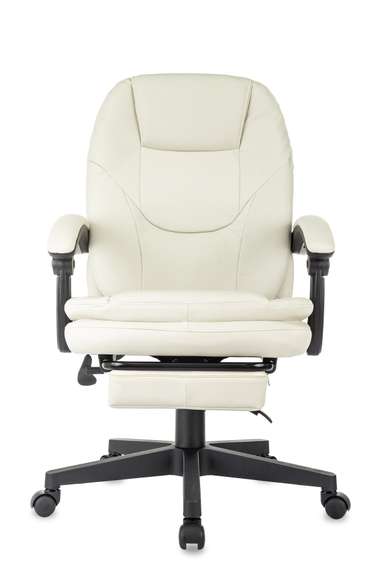 Кресло руководителя Бюрократ CH-868N-BF слоновая кость эко.кожа крестов. пластик подст.для ног