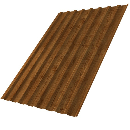 Профнастил С20 Grand Line Colority Print Elite 0,45 мм Golden Wood Twin Color