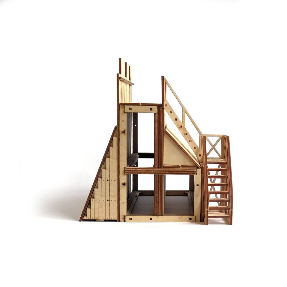Римский каструм - лестница от Армарика - деревянный конструктор, сборная модель, 3D пазл