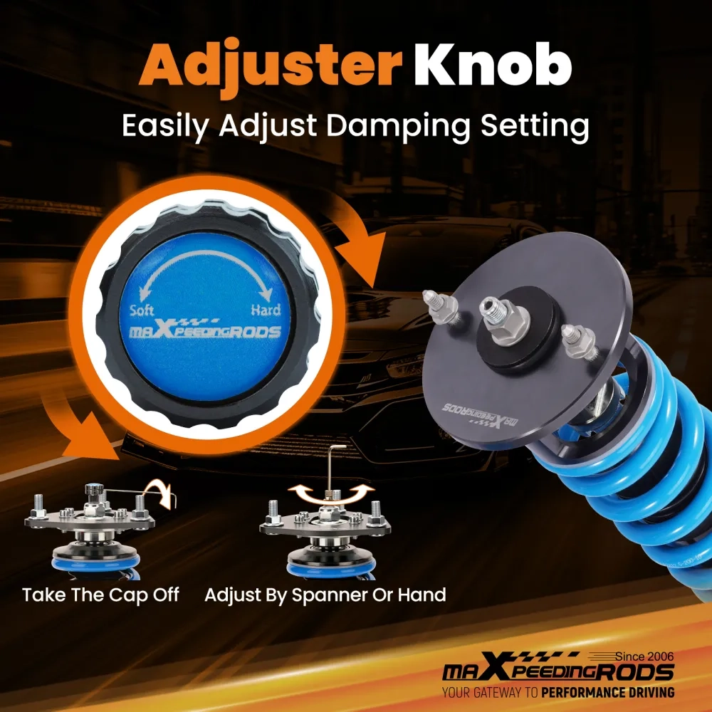 Coilovers 24 Way Adjustable Lowering Kit подходит для автомобиля Audi A4 B5 compatible for FWD 1995-2001