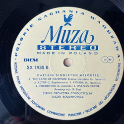Винтажная виниловая пластинка LP String Orchestra Conducted By Leszek Bogdanowicz Captain Singleton Melodies (Польша 1980)