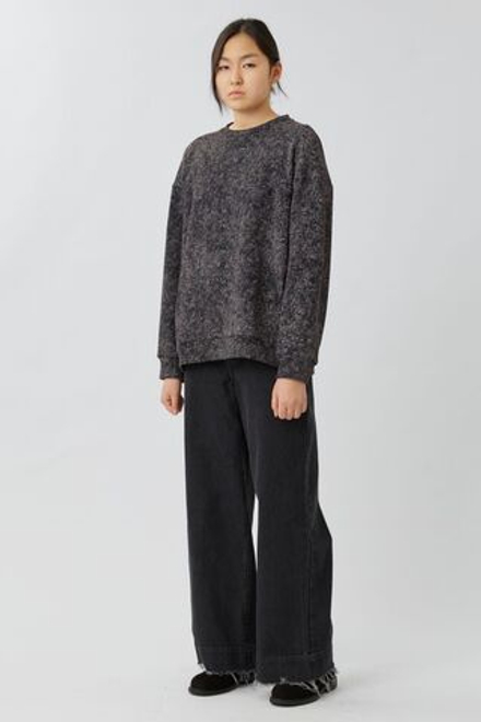 Свитшот из серого хлопка меланж