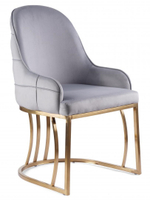 Стул обеденный Ist Casa Фрида, серый, матовое золото