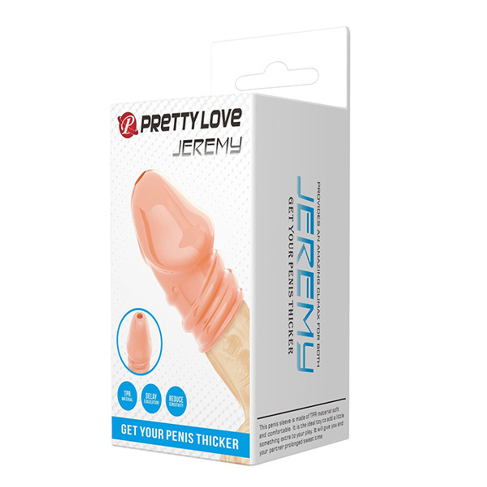 Телесная насадка на пенис 7см Pretty Love Jeremy BI-026249