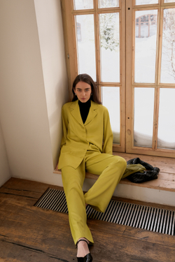 Рубашка с длинным рукавом лайм