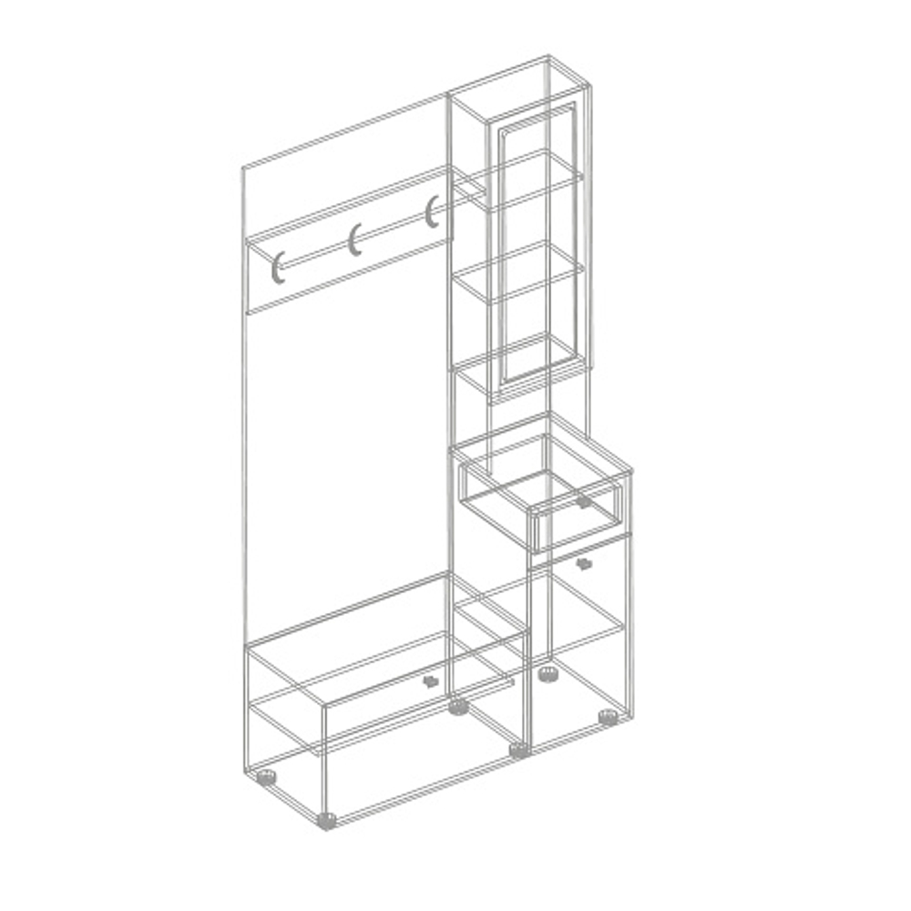 Прихожая Компакт ПРАВЫЙ "Лорэн"