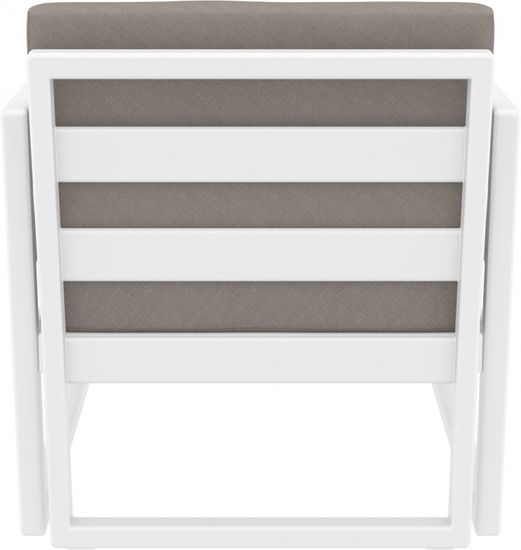 Кресло уличное пластиковое с подушками Mykonos серое