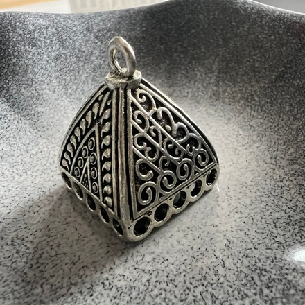 Концевик коннектор крупный для сотуара. Античное серебро. Фурнитура для изготовления украшений и аксессуаров.