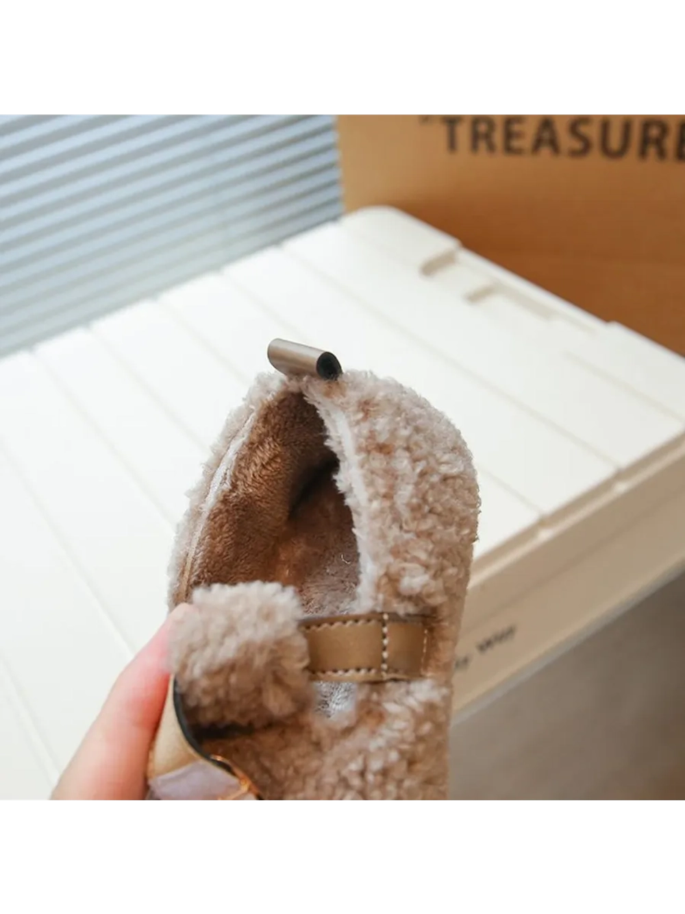 Балетки из искусственного меха