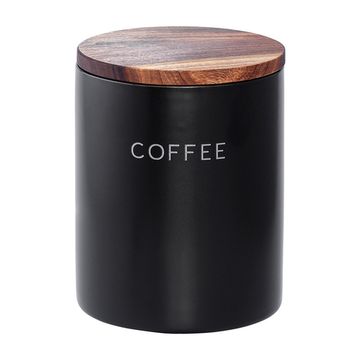 Банка керамическая для хранения кофе, 650 мл, черная