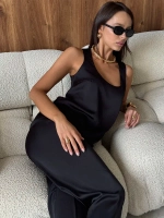 Брюки атласные
