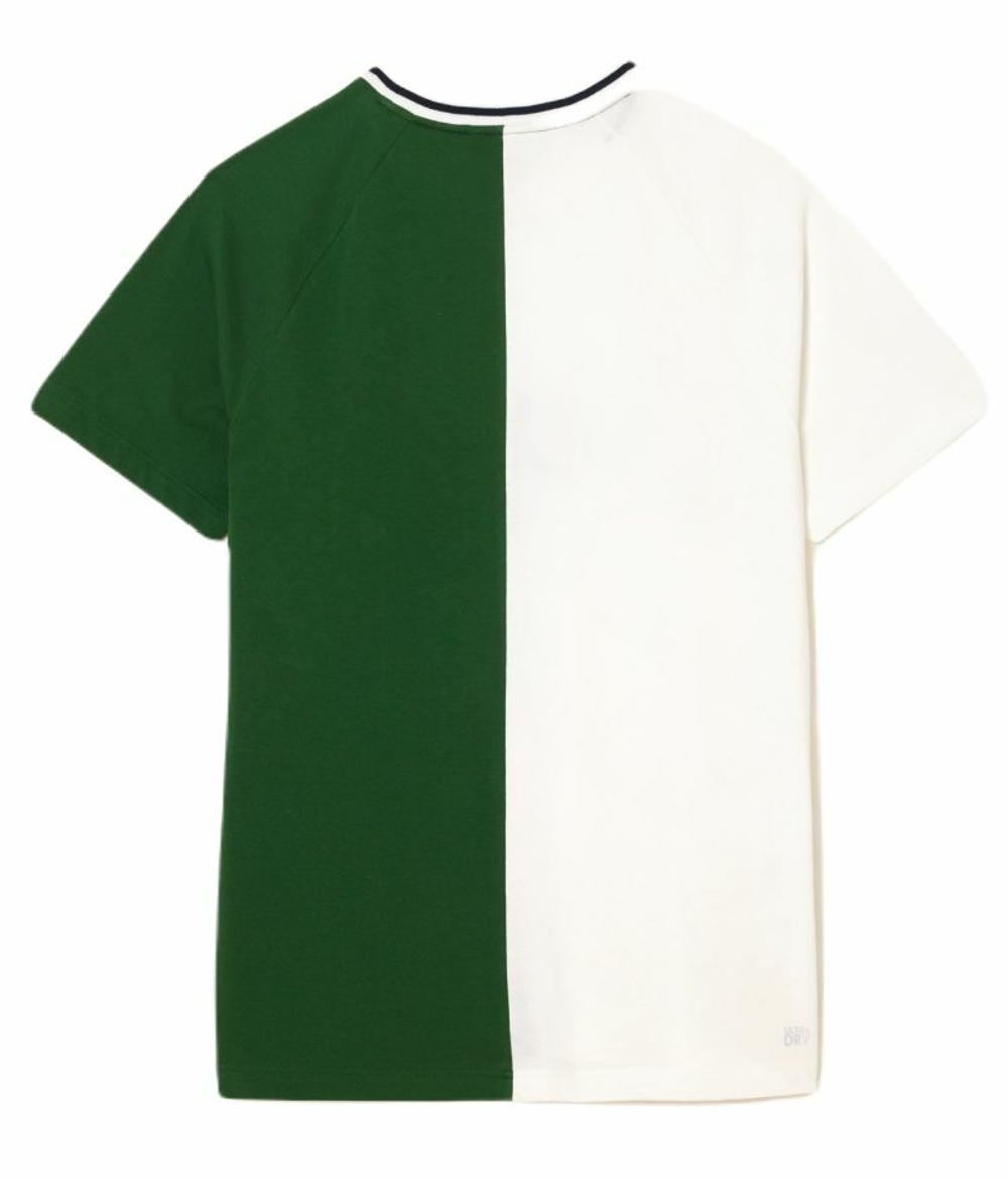 Теннисная футболка Lacoste Sport x Daniil Medvedev Ultra-Dry Tennis T-Shirt - white/green