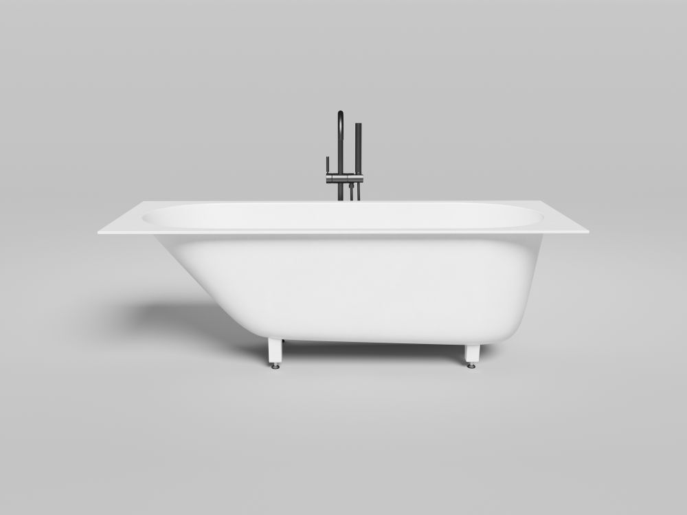 CRONO EDGE Ванна 170x75 встраиваемая с овальной чашей, белый матовый BT-CRNEG-17075-NOF-WM