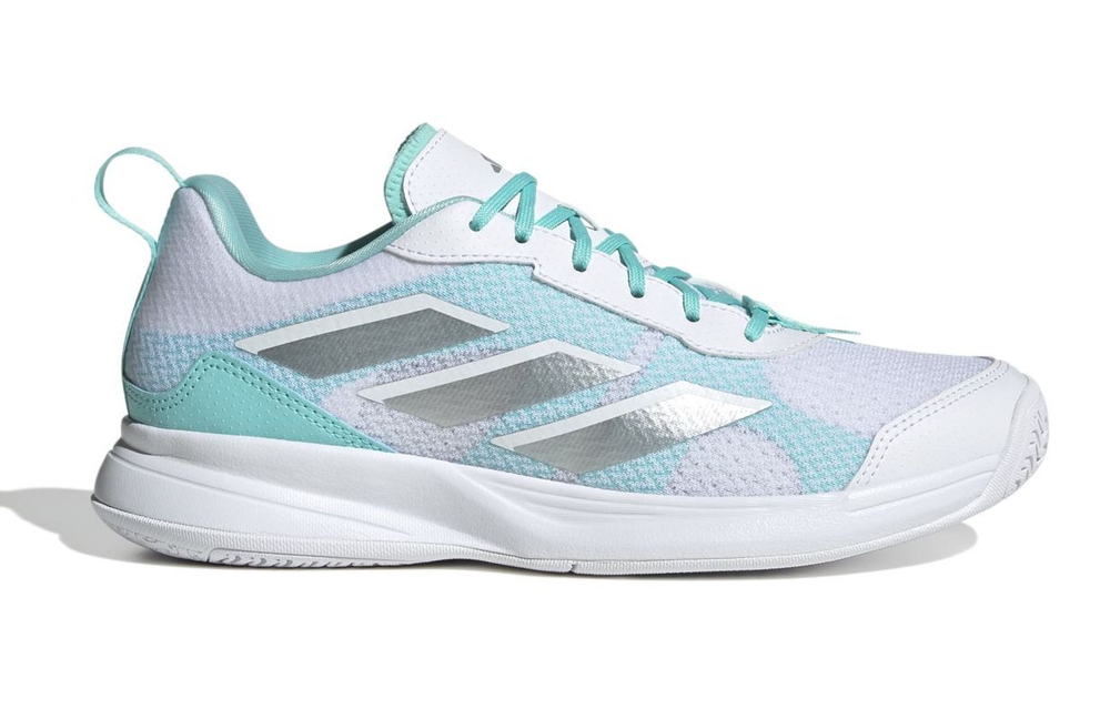 Женские Кроссовки теннисные Adidas Avaflash - cloud white/silver metallic/flash aqua