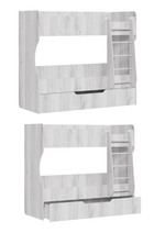 Кровать 2-х ярусная 3-х местная Монреаль Дуб Канадский