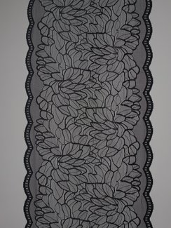 03-295 ОПТ Кружево эластичное 22 см, черный 170