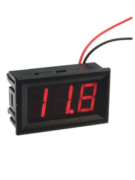 Безкорпусный LED вольтметр 3-х разрядный 5-120В в рамке