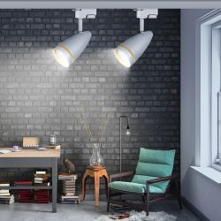 Трековый светильник однофазный ЭРА TR49-GU10 WH под лампу GU10 матовый белый