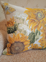 Набор гобеленовых чехлов на декоративные подушки Подсолнухи триптих 47х47 3 шт