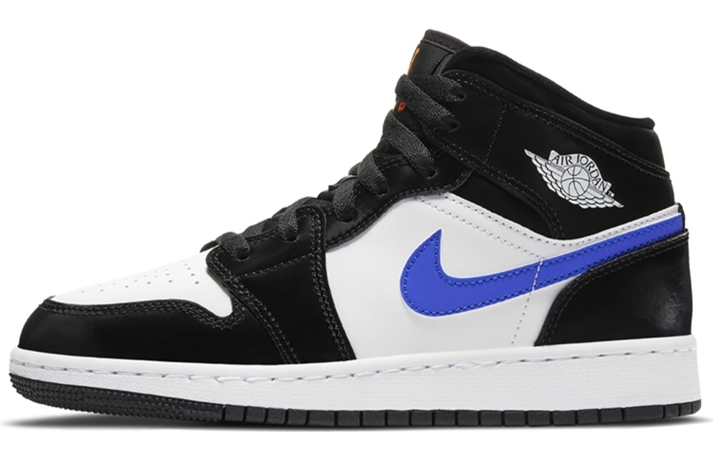 Jordan 1 Mid Black Racer Blue White GS