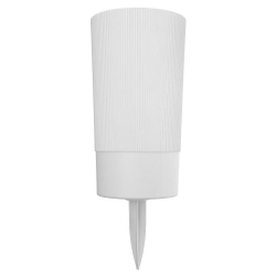 Ваза для цветов пластмассовая с колышком, высота 28 см, белая, для улицы/сада