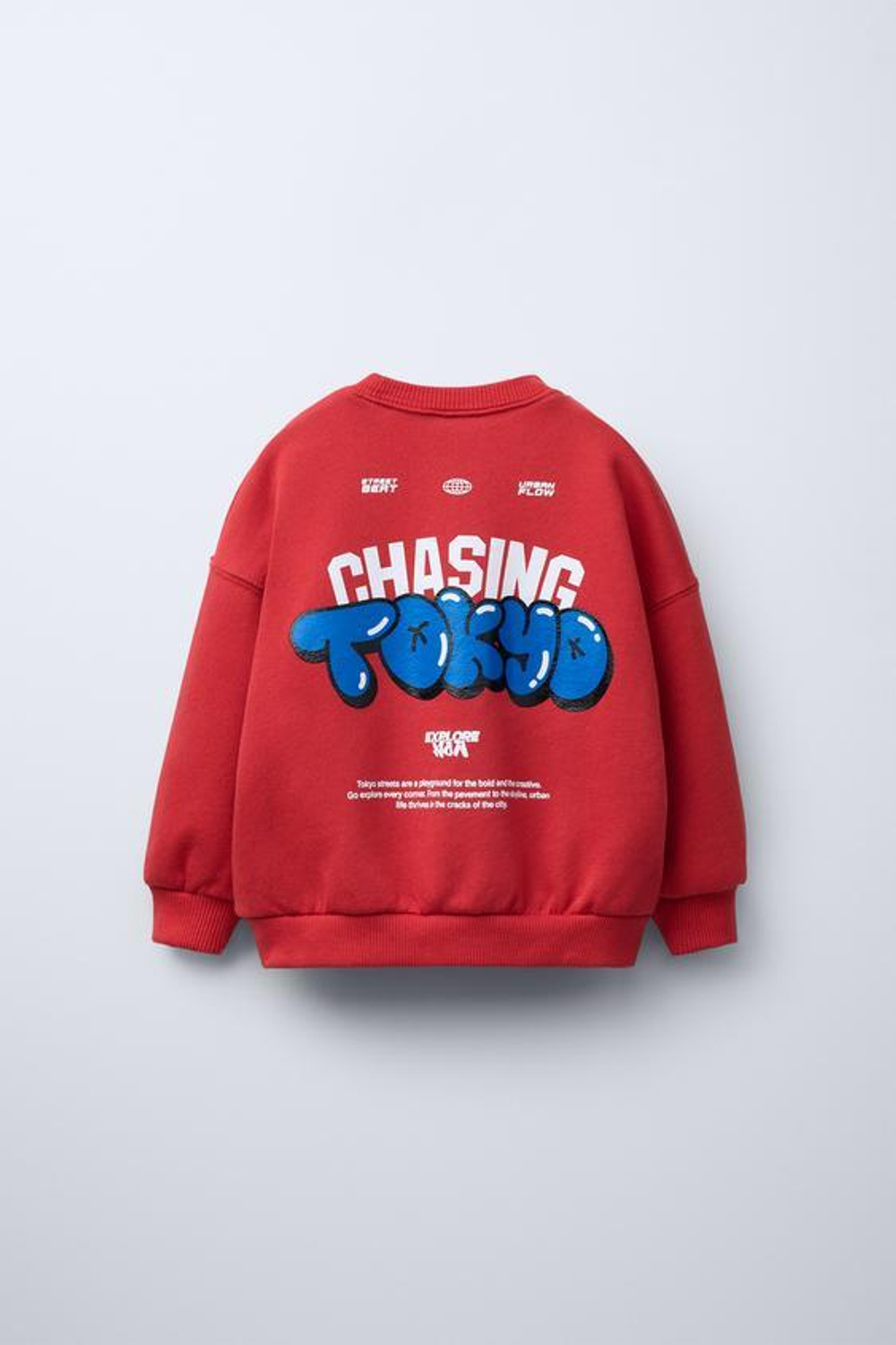 ZARA ХУДИ С ПРИНТОМ, КРАСНЫЙ