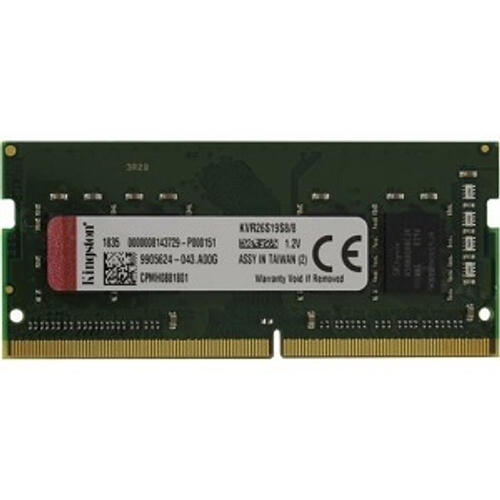Модуль памяти NBook SO-DDR4 8Gb, 2666Mhz, Kingston (KVR26S19S8/8)