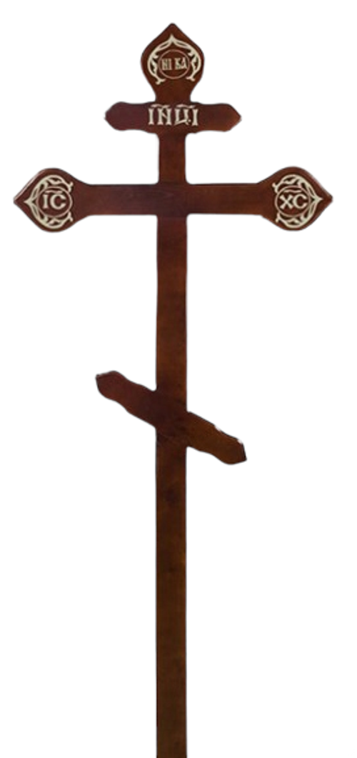 Крест на могилу "Купола" тёмный