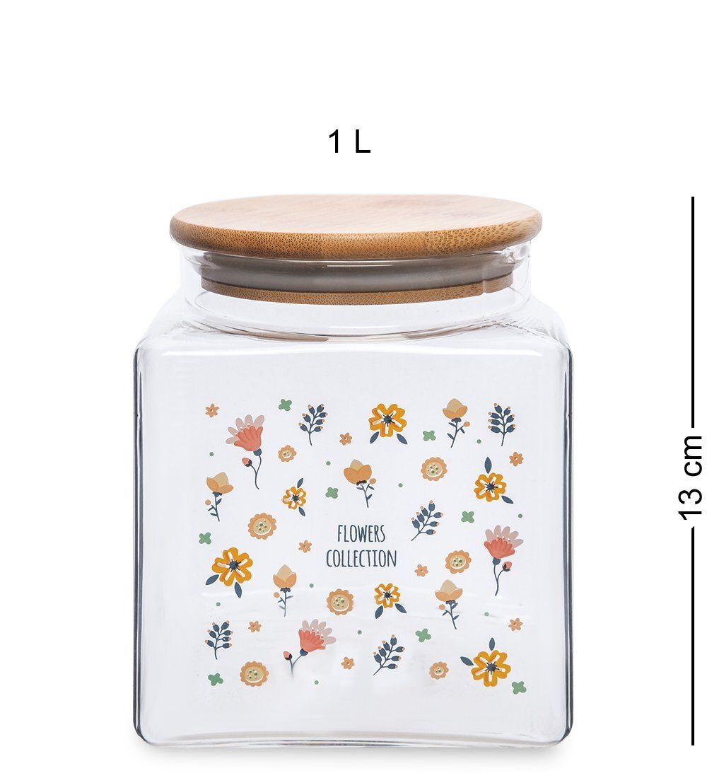 GS- 18/1 Банка для сыпучих «Цветочная феерия» 1л