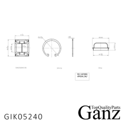 Подшипник ступицы задний OPEL AGILA-A 2000-2008 GANZ GIK05240