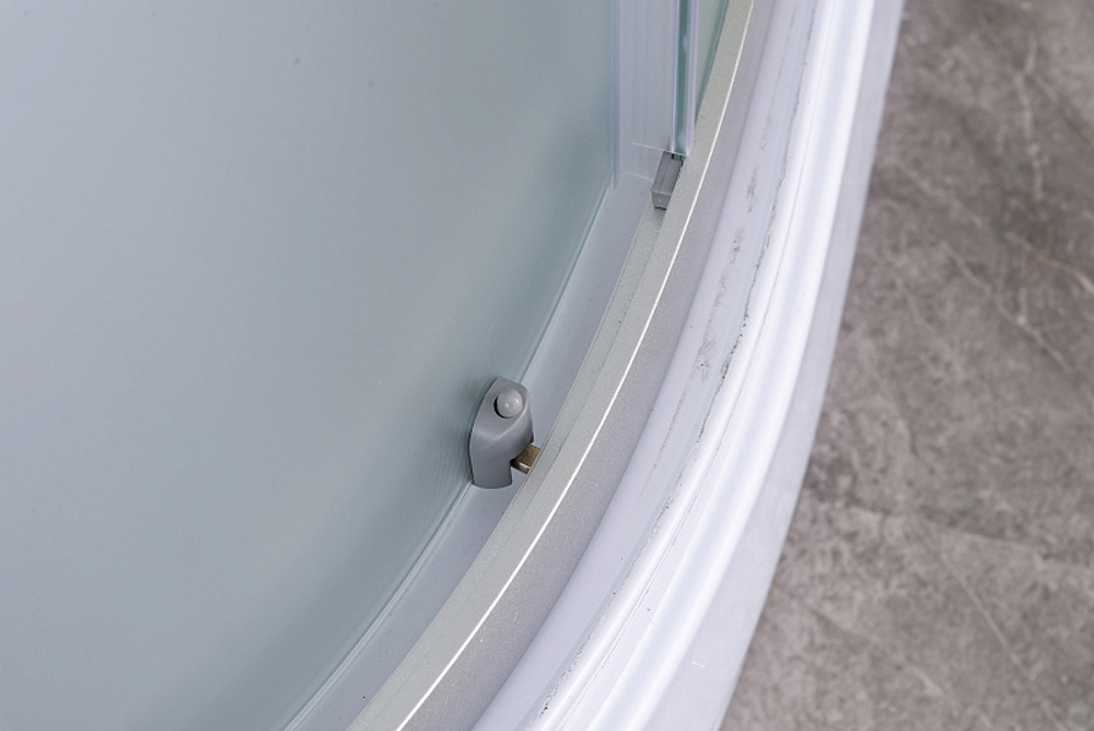 Душевая кабина Loranto 80х80х215 поддон 25см, белый кирпичный узор, матовое стекло 4мм, профиль хром (CS-6680-25FW)