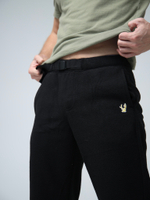 Брюки флисовые город горький черные черный штаны