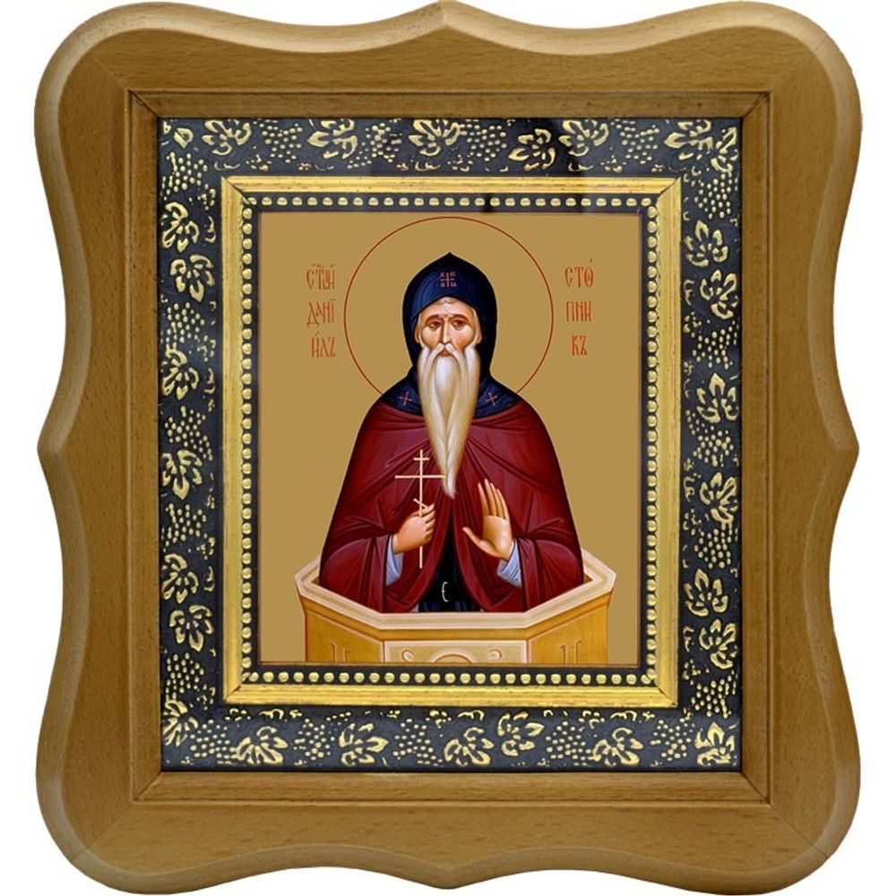 Даниил Столпник Преподобный. Икона на холсте.