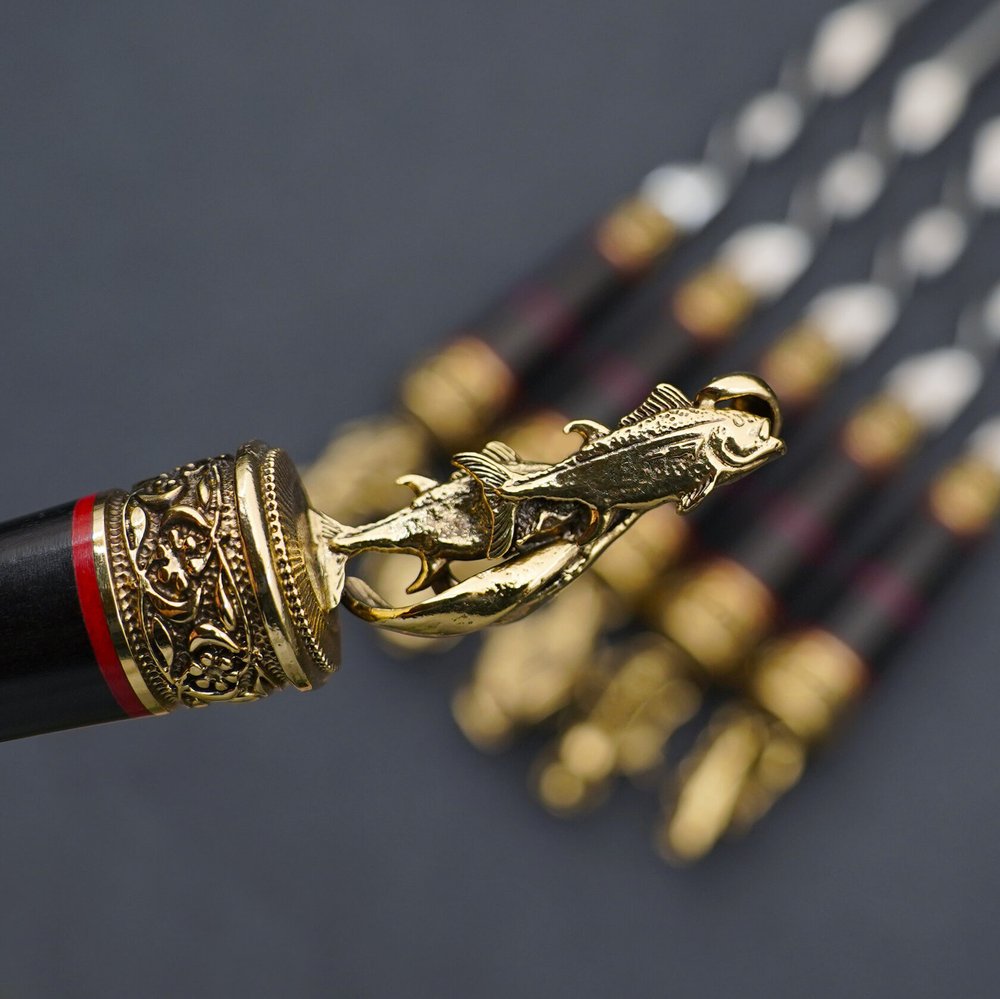 Подарочный набор шампуров "Удачный улов", рукояти черный мореный граб