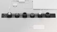 Комплект трек (4 адаптера T6R-B, 2 адаптер T21R-B) SPT-1AB-75-K.K1.N Черный 750*74*41