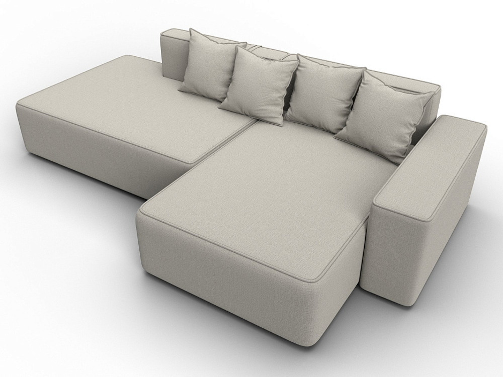 Диван угловой Лига-079 угол правый РОГОЖКА Амур 02 бежевый