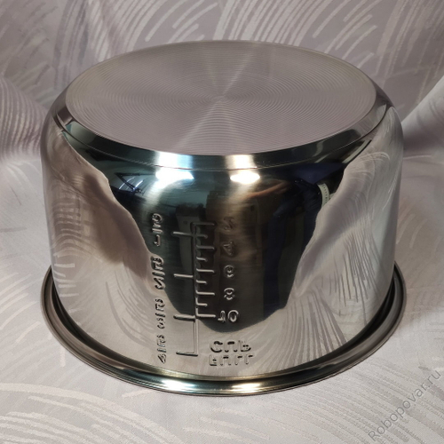 Сменная чаша из нержавеющей стали для мультиварки-скороварки на 5 литров формата YBD