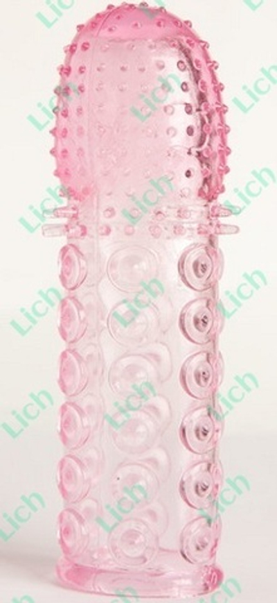 Гелевая розовая насадка с рельефом
