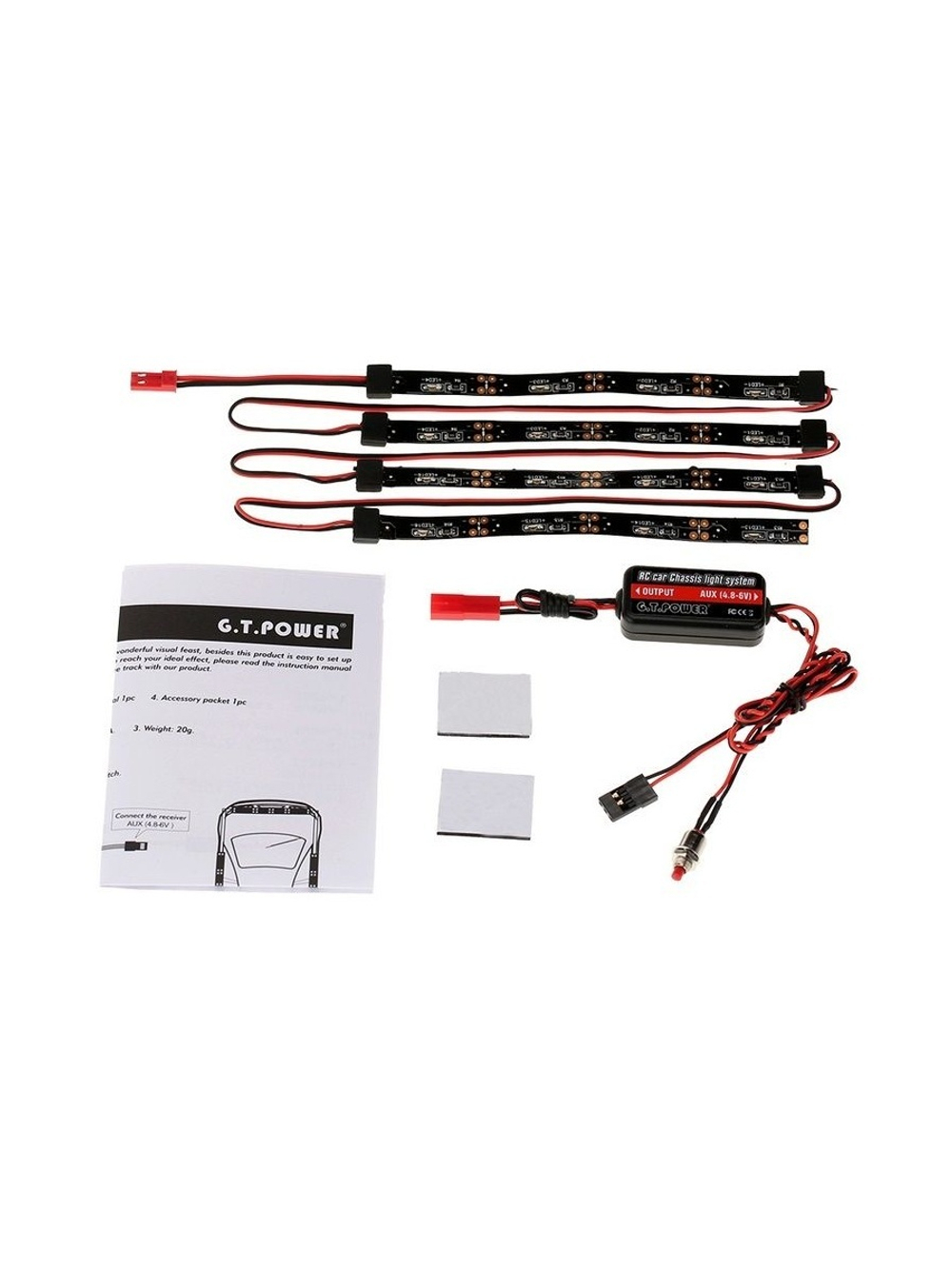 Подсветка шасси автомобиля G.T.Power, 4 светодиодные ленты