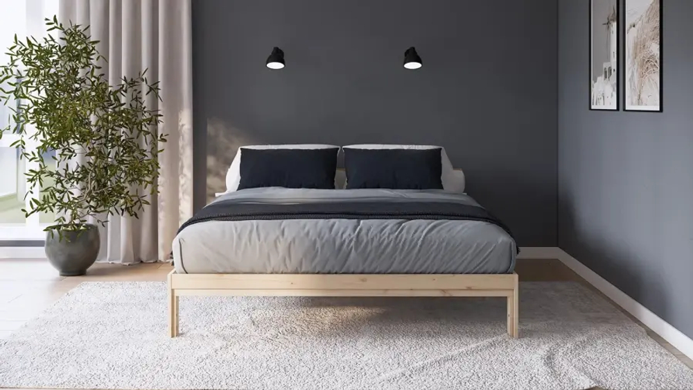 Кровать - аналог IKEA IDANAS/IDANÄS/РЫТЫВ/ИКЕА 140х200 см, под беленый дуб