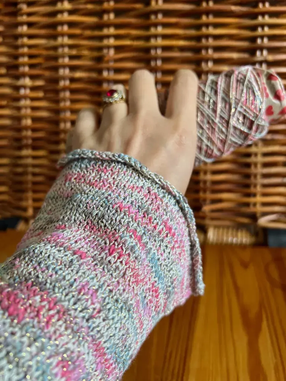 Пряжа для вязания Хлопок с люрексом