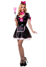 Французская горничная SM (42-44) (Цвет: черный с розовым)