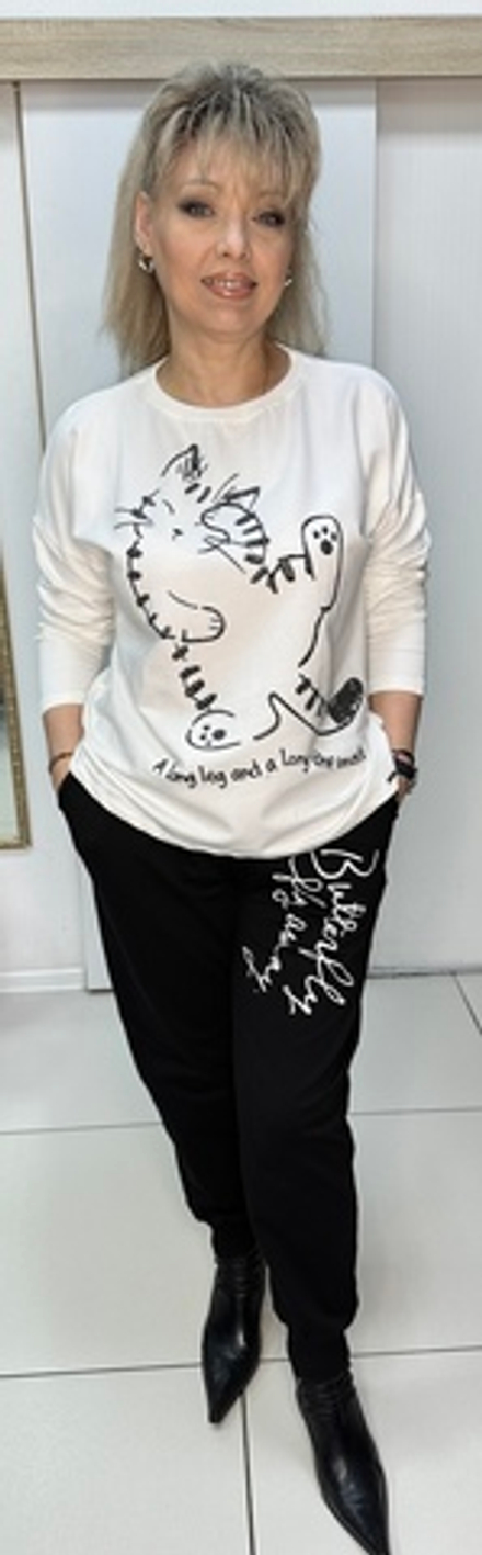 Тонкий свитшот-толстовка белого цвета