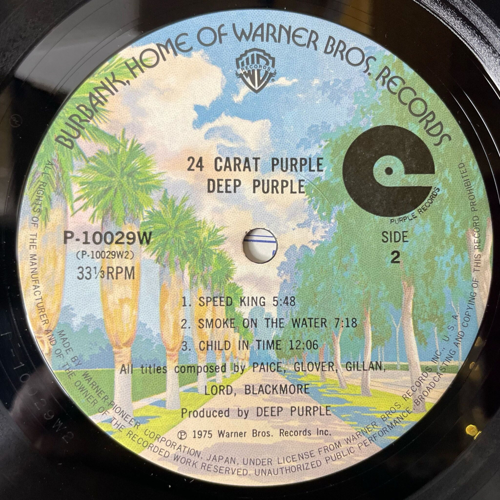 Винтажная виниловая пластинка LP Deep Purple 24 Carat Purple (Japan 1975) (Obi) Fireball