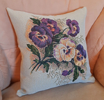 Декоративный гобеленовый чехол для интерьерной подушки Анюта 38*38